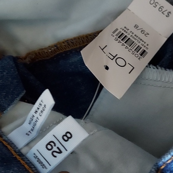 Jeans LOFT made and loved sz8/29 High waist Straight Crop - Picture 4 of 8